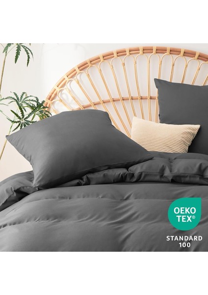 %100 Pamuk 57 Tel Iplik Boyalı Nevresim Seti Yumuşak Dokulu, Nefes Alan Kumaş fırsatları