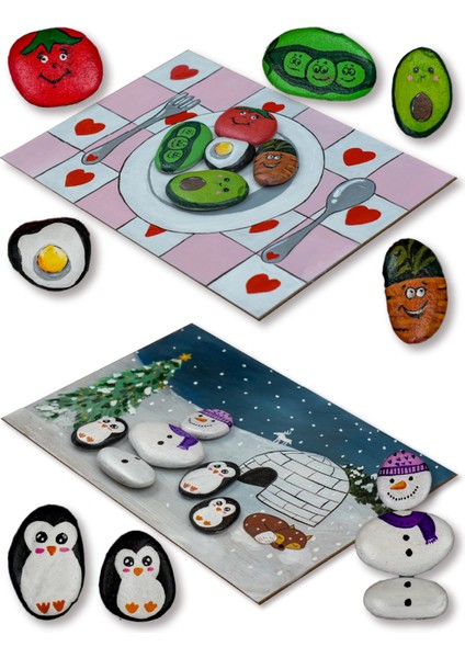 Taş Boyama /Çocuk Sanat & Hobi Kutu Oyunu /Video-Görsel Destekli /Okyanus Tema Sanatsal Aktivite Seti indirimleri