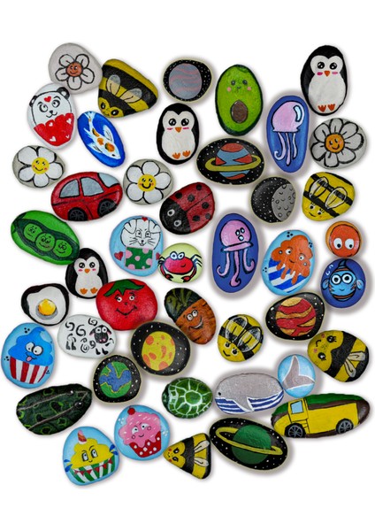 Taş Boyama /Çocuk Sanat & Hobi Kutu Oyunu /Video-Görsel Destekli /Uzay Temalı Sanatsal Aktivite Seti fırsatları