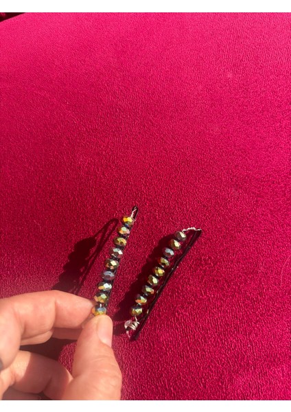 Çok Renkli Saç Tokası-Parlak Taşlı Tel Toka-Ince Toka fiyatları