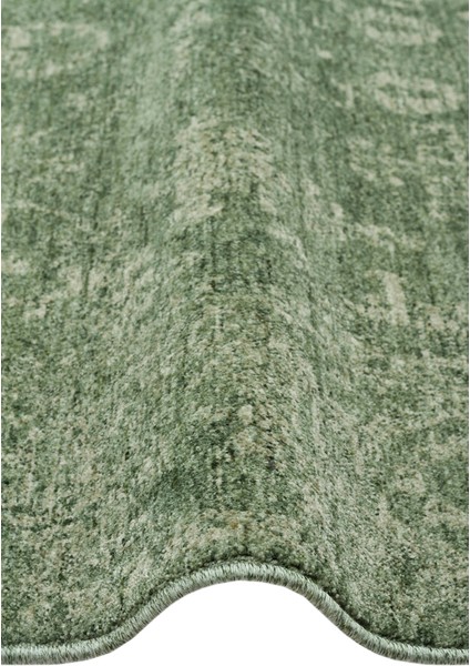 Harmoni 02 Green Vintage Eskitme Desenli Yumuşak Dokulu Şık Mutfak Koridor Salon Halısı modelleri