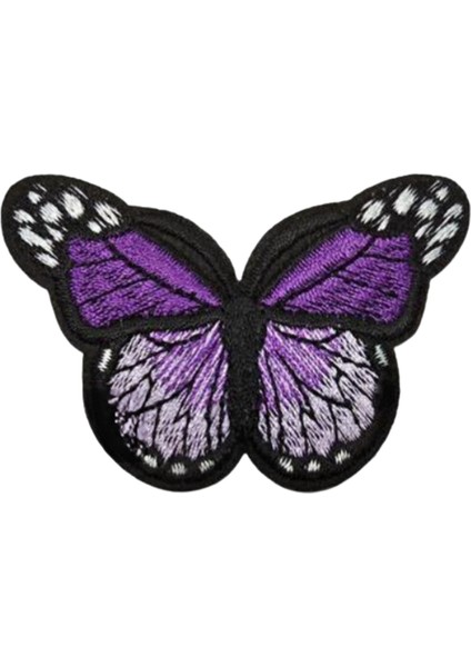 aplike ütü ıle yapışan kelebek mor arma 7x5 cm