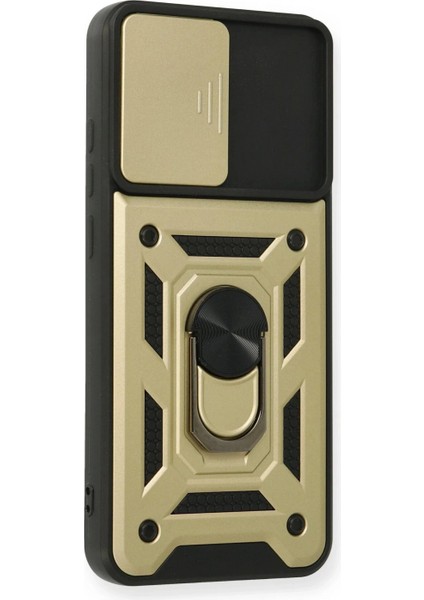 Ieg Samsung Galaxy A03S Kılıf Pars Lens Yüzüklü Silikon - Gold fiyatları