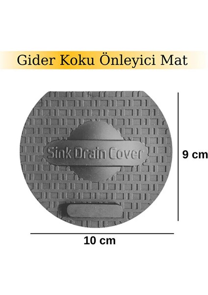 Lavabo Kötü Koku Giderici Önleyici Silikon Mat Sızdırmaz Lavabo Tıkacı Lavabo Tıpası Evye Kapağı Gri