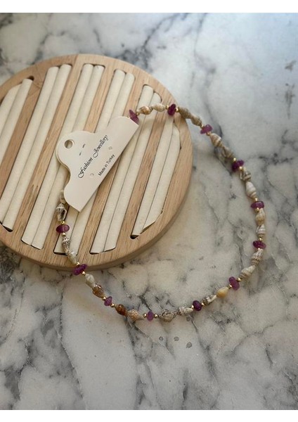 Deniz Kabuğu Kolye - Mor fiyatları