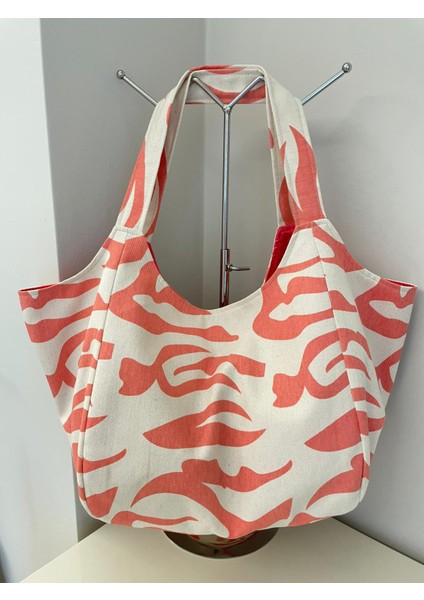 Pamuk Gabardin Heybe Çanta-Narçiçeği Zebra Desen modelleri
