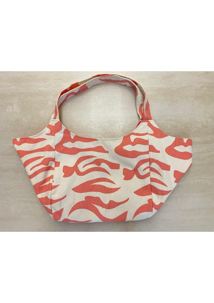 Pamuk Gabardin Heybe Çanta-Narçiçeği Zebra Desen fırsatları