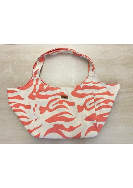 Pamuk Gabardin Heybe Çanta-Narçiçeği Zebra Desen indirimleri