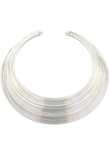 Metal Ajda Kolye - Gümüş