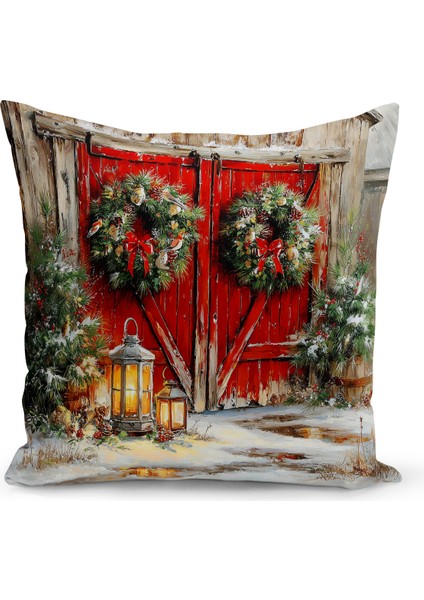 Yılbaşı Serisi Çift Tarafı Dijital Baskılı Kırlent Kılıfı (Christmas Noel Cushion Cover)
