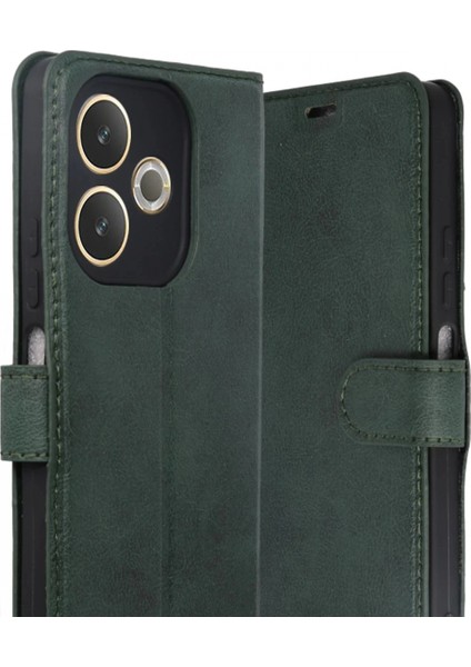 Oppo A5 Pro 4g Trend S Plus Kapaklı Kılıf - Yeşil fiyatları