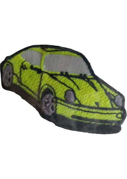 aplike ütü ıle yapışan araba yeşil arma 3x4 cm