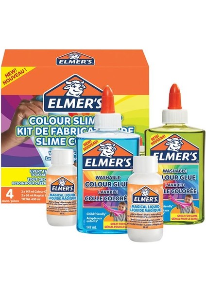 Elmers Renkli Şeffaf Slime Kit 2109494
