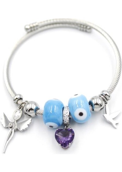 Melek Charm Bilezik - Gümüş