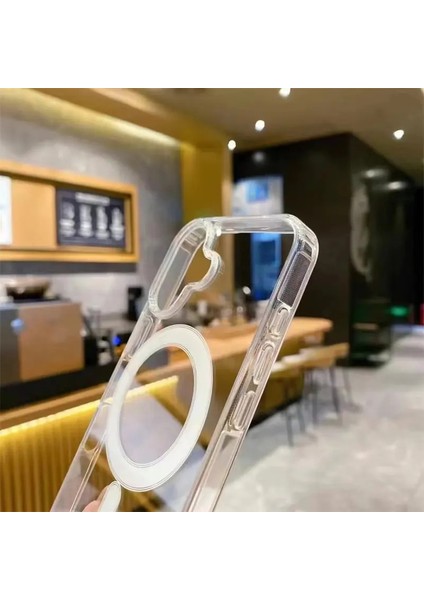 iPhone 17 Pro Max Şeffaf Magsafe Kılıf (Arkası Sararmaz Yanlardan Sararır)