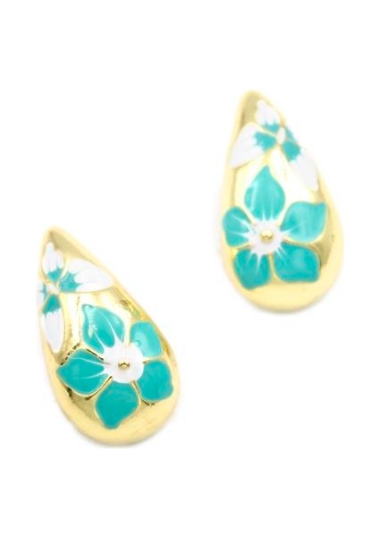 Çiçek Küpe - Mavi fiyatları