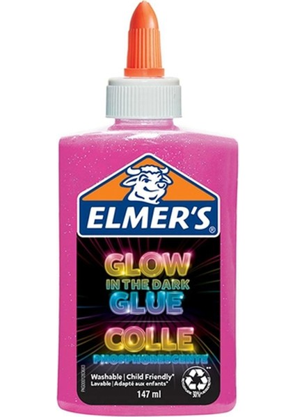 Elmers Karanlıkta Parlayan Yapıştırıcı 147 ml Pembe 2162079