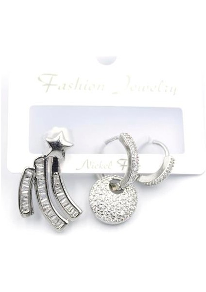 3'lü Yıldız Küpe - Gümüş fiyatları