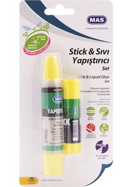 Mas Kartelada Stick+Sıvı Yapıştırıcı Seti 2071