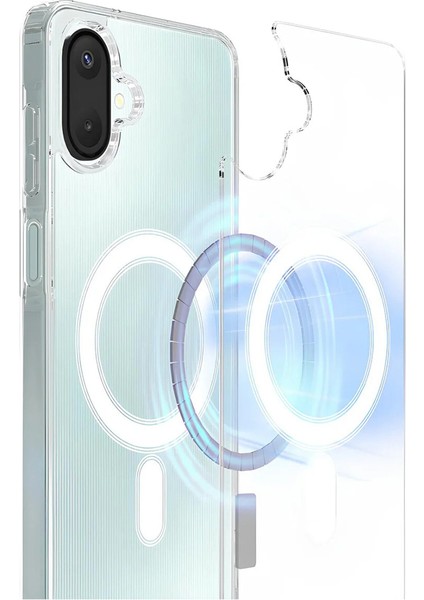 Samsung Galaxy A07 Kılıf Magsafe Özellikli Şeffaf Silikon Kapak modelleri