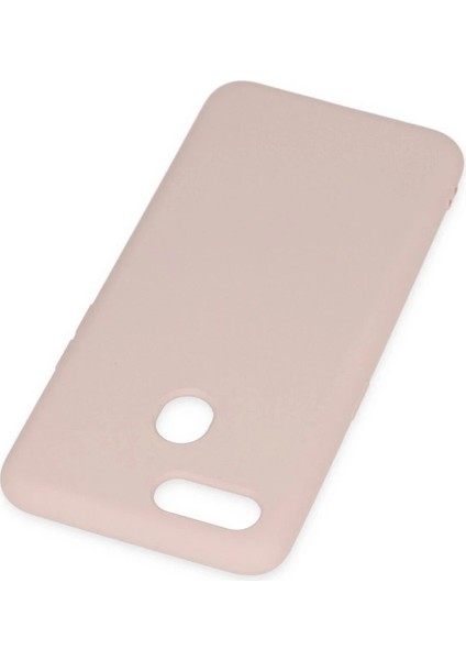 Oppo A12 Kılıf Nano Içi Kadife Silikon - Pudra modelleri