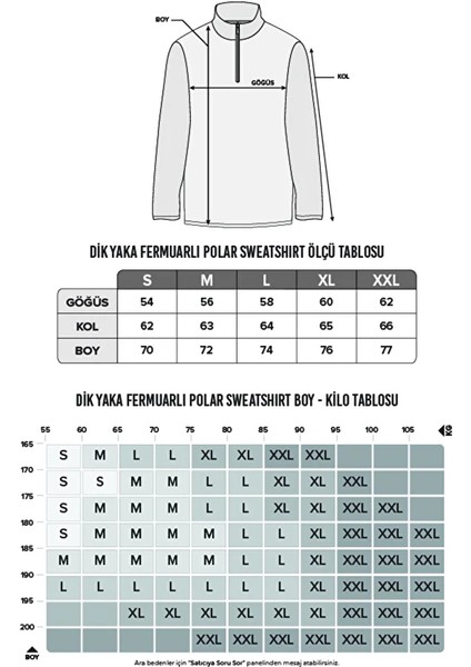 Unisex Standart Fit Rahat Kesim Tüylenme Yapmayan Soğuk Geçirmez Siyah Dik Yaka Polar Sweatshirt