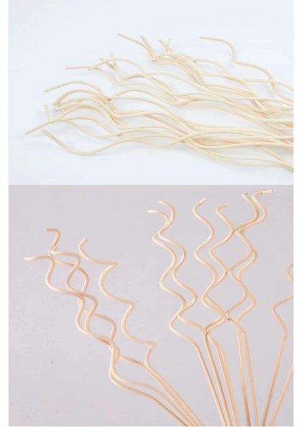 3 Adet Dalgalı Model Aromaterapi Dağıtıcı Rattan Sopa- Ev Dekor Şişe - Koku Yağı Ahşap Difüzör Çubuk modelleri