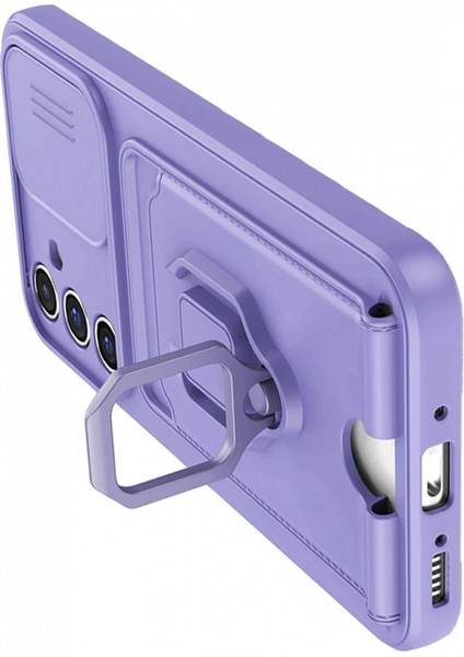 Ieg Samsung Galaxy A05S Kılıf Zuma Kartvizitli Yüzüklü Silikon - Lila modelleri