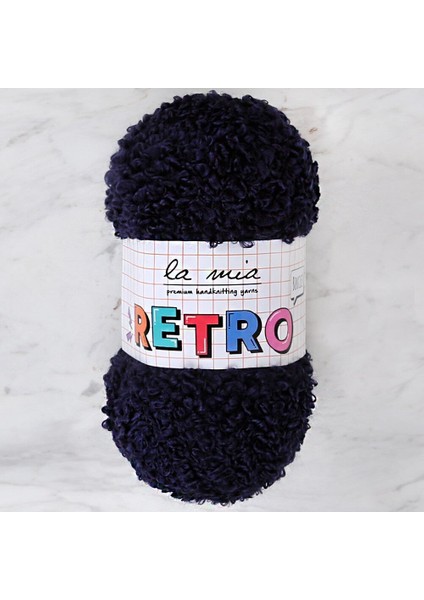 la mia retro lacivert el örgü ıpi - lm5301
