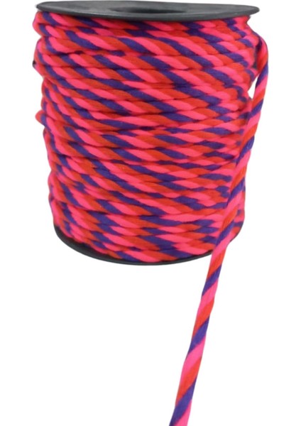 bileklik ıpi, hediye paketleme ıpi, şans, bereket, aşk, şifa, güç 5 mm pamuk 5 metre fuşya