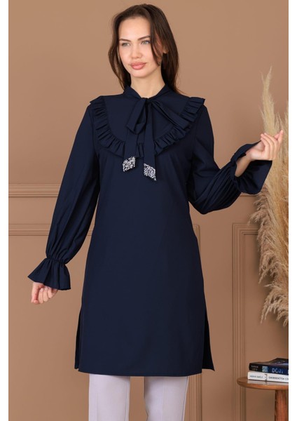 Asil Tesettür Tunik Lacivert