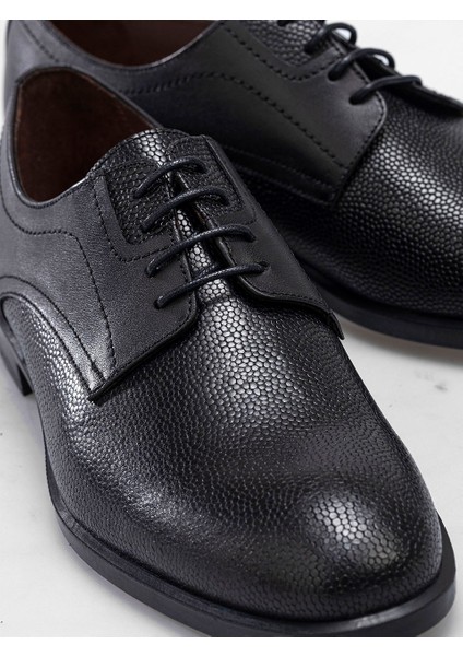 Hakiki Flotter Deri El Yapımı Siyah Erkek Ayakkabı