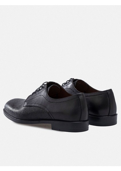 Hakiki Flotter Deri El Yapımı Siyah Erkek Ayakkabı