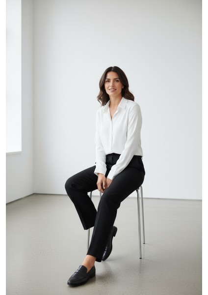 Büyük Beden Beyaz Kadın Ofis Bluz fiyatları