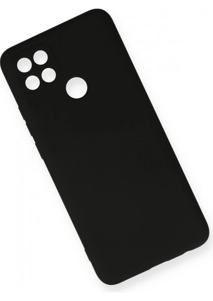 Oppo A15 Kılıf Nano Içi Kadife Silikon - Siyah modelleri