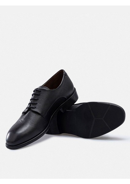 Hakiki Deri El Yapımı Siyah Erkek Ayakkabı
