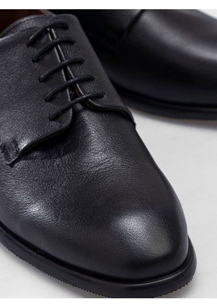 Hakiki Deri El Yapımı Siyah Erkek Ayakkabı