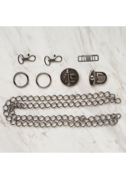 loren çanta aksesuar seti metal