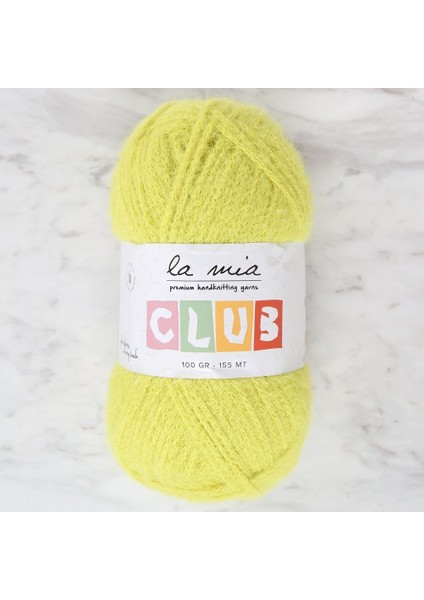 la mia club fıstık yeşili el örgü ıpi - 616