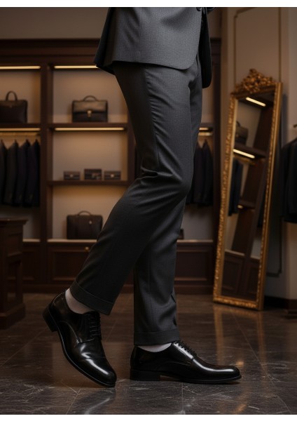 Kösele Taban Siyah Hakiki Rugan Deri El Yapımı Klasik Erkek Ayakkabı fiyatları