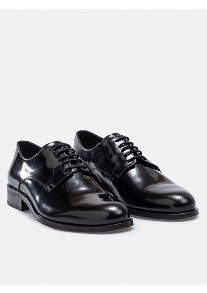 Kösele Taban Siyah Hakiki Rugan Deri El Yapımı Klasik Erkek Ayakkabı modelleri
