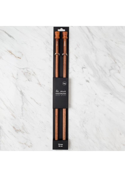 la mia rosewood 10 mm 36 cm ahşap örgü şişi