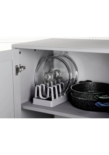 Tencere Kapağı Organizeri - 6 Bölmeli Tencere Kapak Rafı modelleri