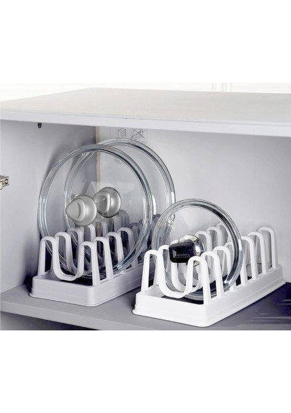 Tencere Kapağı Organizeri - 6 Bölmeli Tencere Kapak Rafı indirimleri