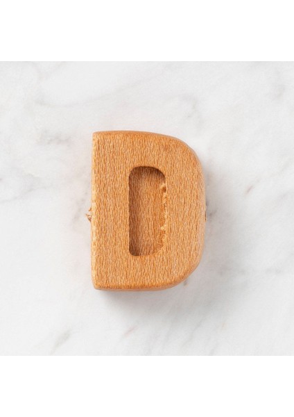 hobi baby organik ahşap harf - d