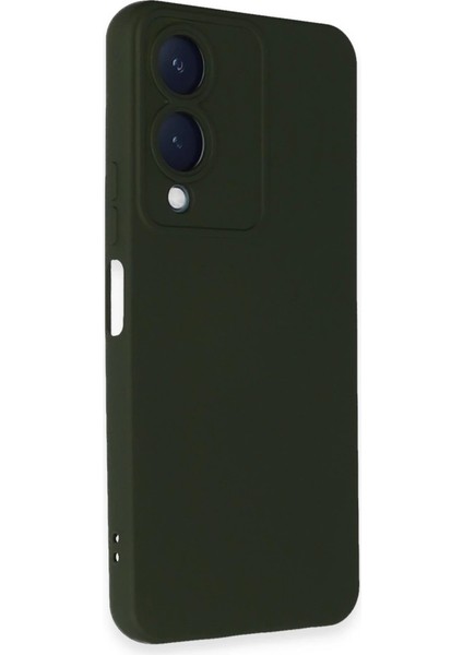Newface Vivo Y17S Kılıf Nano Içi Kadife Silikon - Koyu Yeşil fiyatları