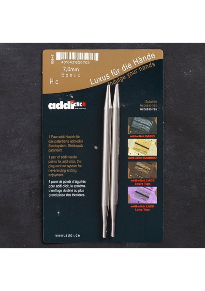 addi click basic 7mm misinalı şiş ucu - 656-2