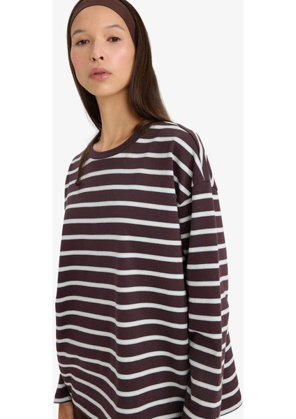 Loose Fit Bisiklet Yaka Sweatshirt F7758AX25AU