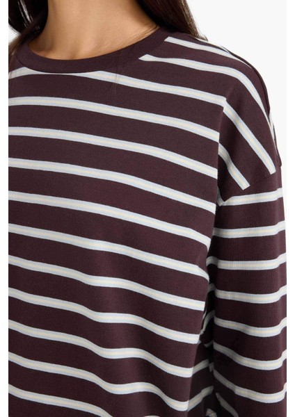 Loose Fit Bisiklet Yaka Sweatshirt F7758AX25AU indirimleri