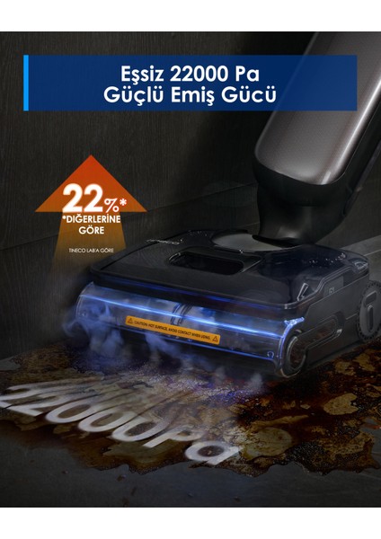 Floor One S9 Artist Steam Kablosuz Buharlı Akıllı Islak Kuru Süpürge, Zemin Temizleyici Paspas, 140°C Yüksek Isılı Hypersteam Buhar Teknolojisi, 22KPA Güçlü Emiş, iloop Akıllı Emiş fiyatları
